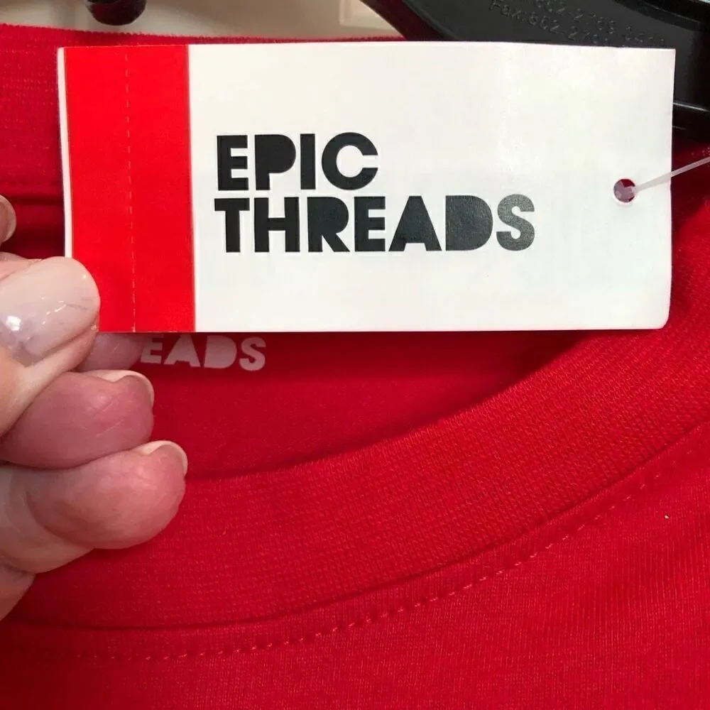 EPIC THREADS - NWT - Little Boys Sz Large Long-Sleeve Crew Neck Tee “Ski Patrol”